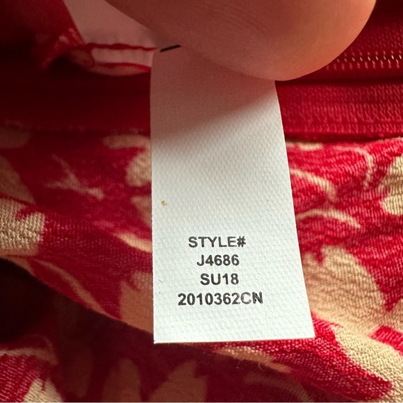 New Madewell Wrap Front Floral Romper Daisy Red Sz 8 - Picture 5 of 8